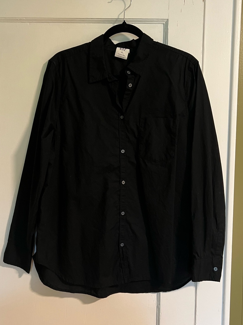 GAP The Classic Shirt, Black, XL